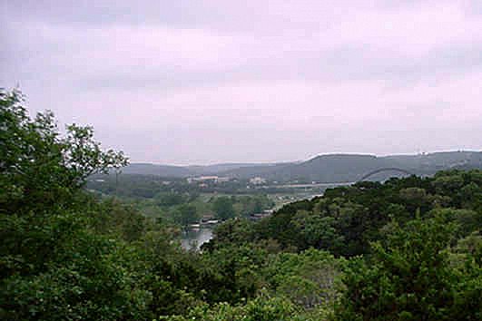 the cliff over lake austin